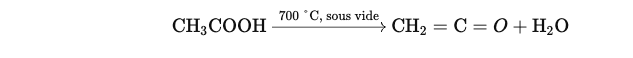 Analyse anhydride acétique_synthèse via le cétène