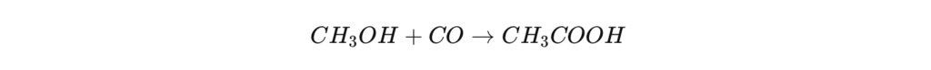 Carbonylation du méthanol reaction chimique